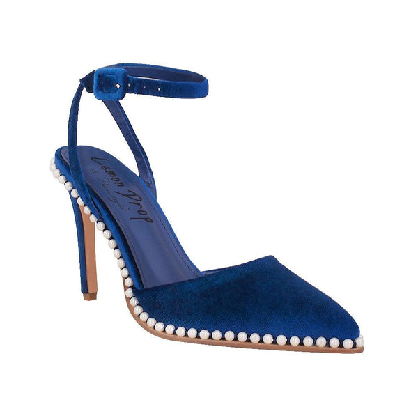 Privileged By J.c. Dossier Joshi Blue Vegan Suede Heel
