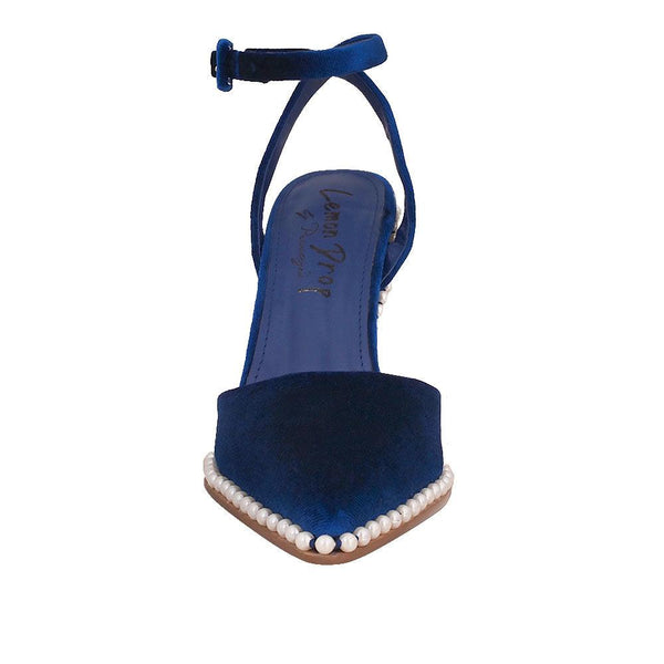 Privileged By J.c. Dossier Joshi Blue Vegan Suede Heel