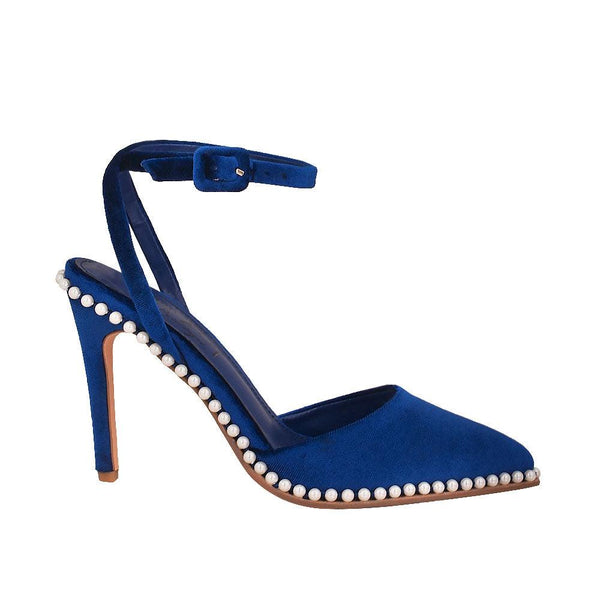 privileged by j.c. dossier Joshi Blue Vegan Suede Heel