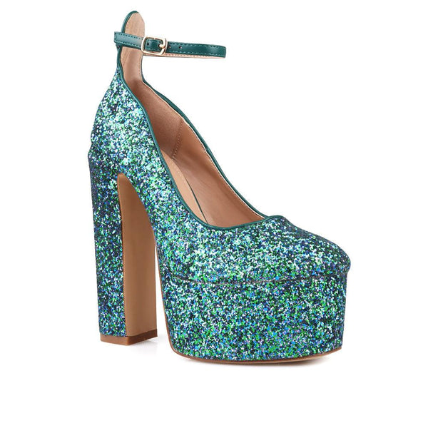 Privileged By J.c. Dossier Jubilee Glitter Platform Pump