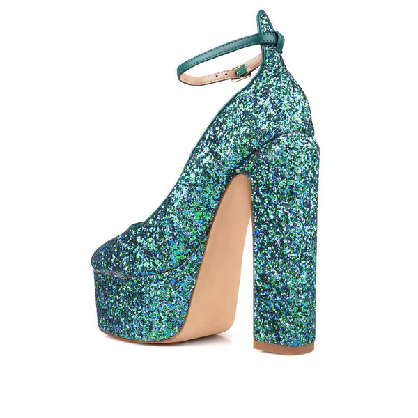 Privileged By J.c. Dossier Jubilee Glitter Platform Pump
