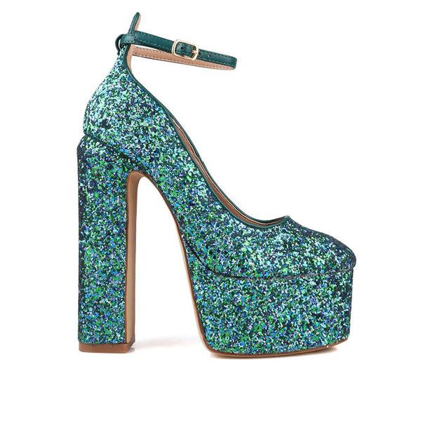 privileged by j.c. dossier Jubilee Glitter Platform Pump