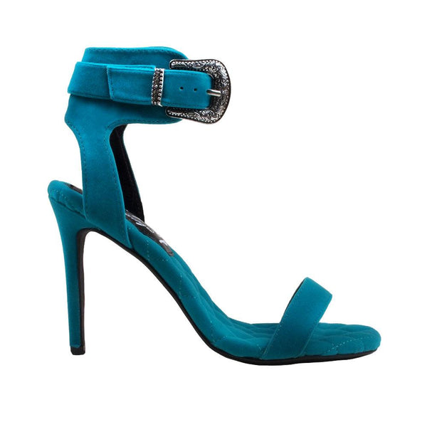 privileged by j.c. dossier Kadee Teal Heel | Bold Comfortable Style