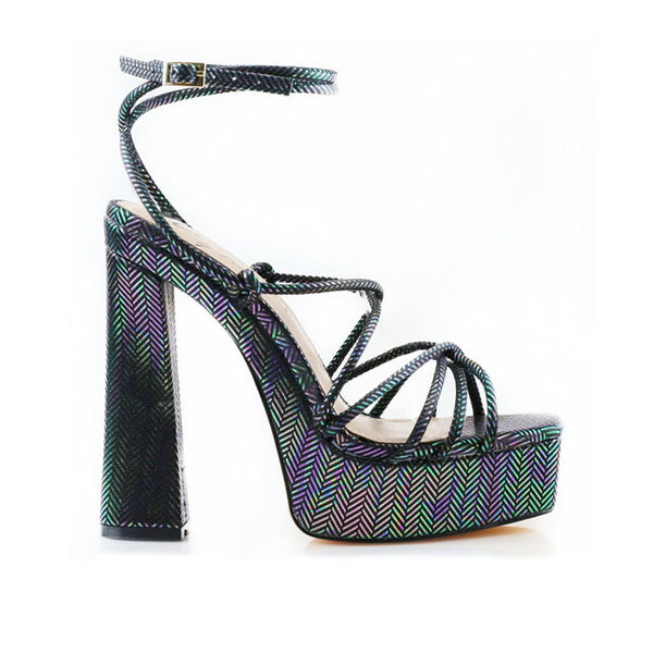 privileged by j.c. dossier Kaede Blue Platform Heels