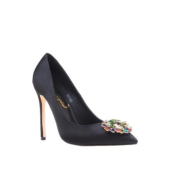 Privileged By J.c. Dossier Kandi Black Rhinestone Pump
