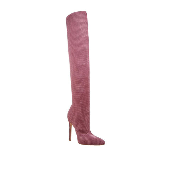 Privileged By J.c. Dossier Karia Pink Thigh-High Boot