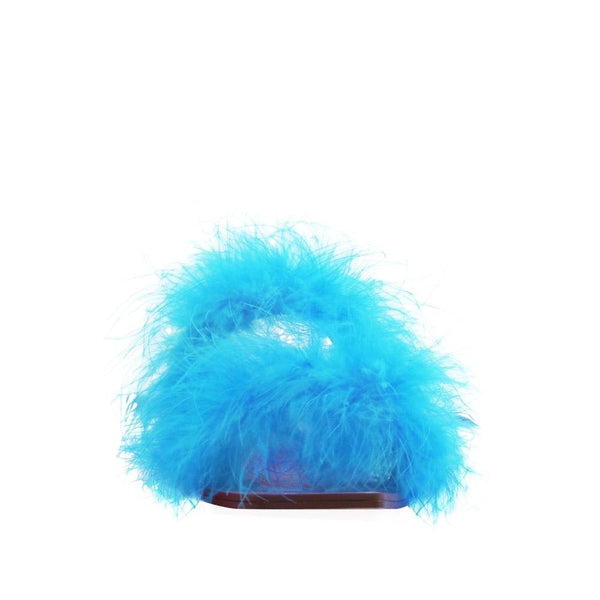 Privileged By J.c. Dossier Karima Blue Fuzzy Flat | Bold & Fearless