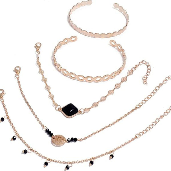 Privileged By J.c. Dossier Karla Gold Bracelet Set | Bold Boho Jewelry