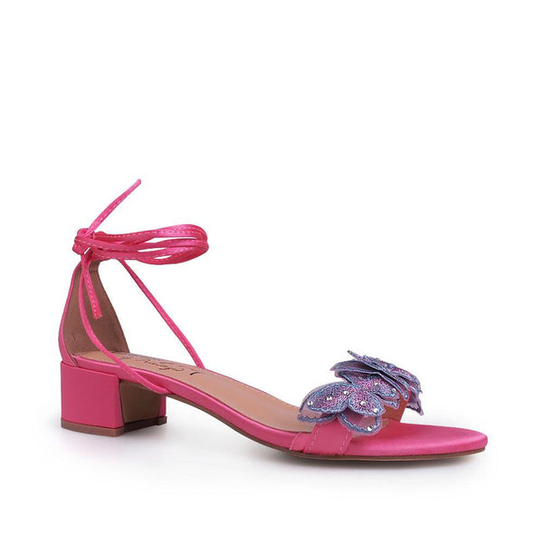 Privileged By J.c. Dossier Kavita Blue Satin Heel | Bold Comfort & Style