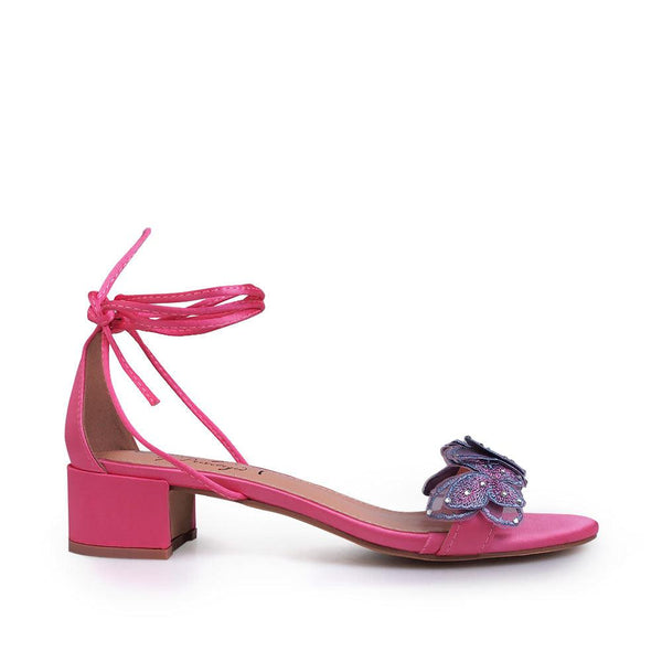 privileged by j.c. dossier Kavita Blue Satin Heel | Bold Comfort & Style