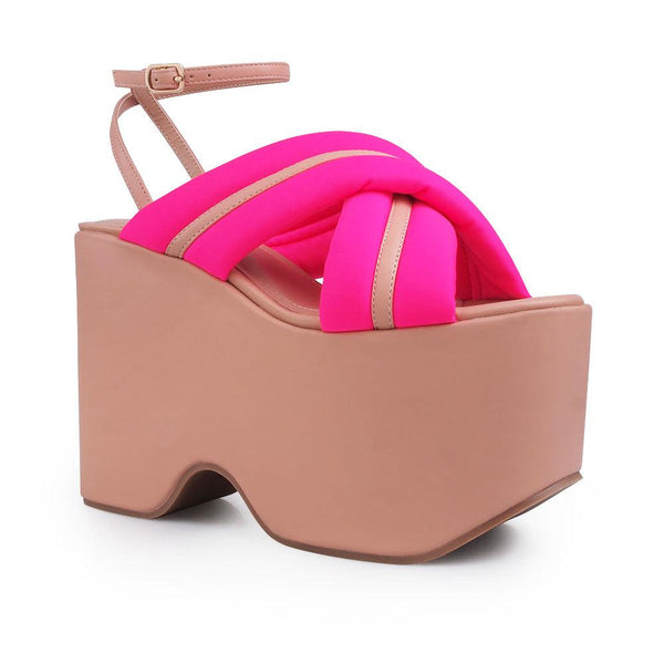 Privileged By J.c. Dossier Keegan Pink Platform Heels