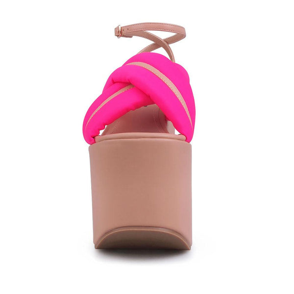 Privileged By J.c. Dossier Keegan Pink Platform Heels