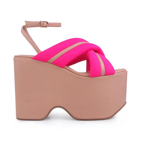 privileged by j.c. dossier Keegan Pink Platform Heels