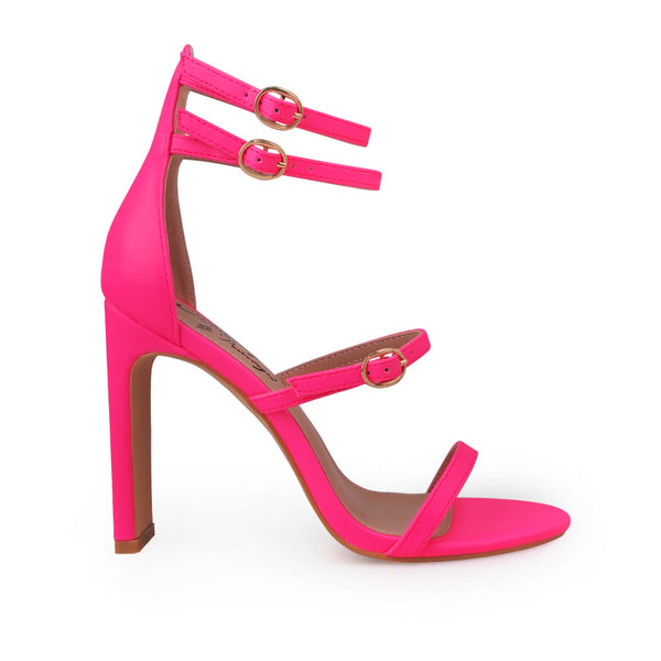 privileged by j.c. dossier Kianna Neon Pink Strappy Heel