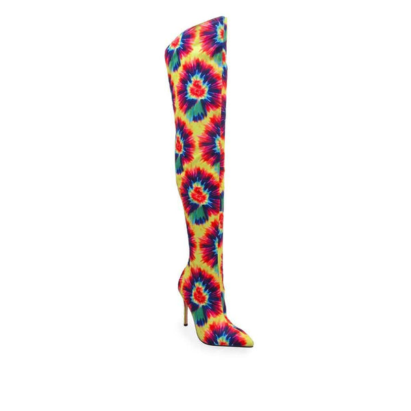 Privileged By J.c. Dossier Kimba Neon Tie-Dye Pointed Toe Boot