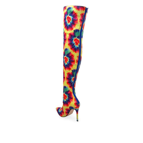 Privileged By J.c. Dossier Kimba Neon Tie-Dye Pointed Toe Boot