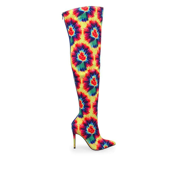privileged by j.c. dossier Kimba Neon Tie-Dye Pointed Toe Boot