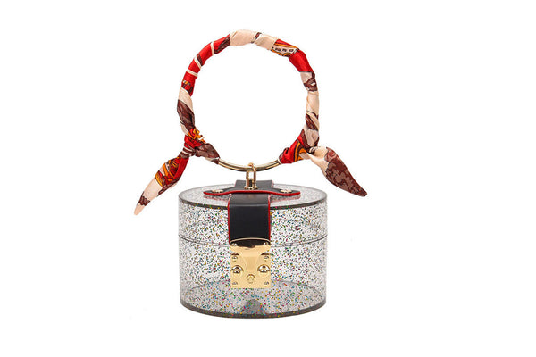 Privileged By J.c. Dossier Kimira Cylinder Purse Blue | Bold Statement Handbag