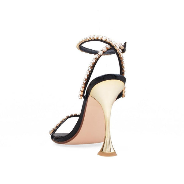 Privileged By J.c. Dossier Kish Black Rhinestone Heel