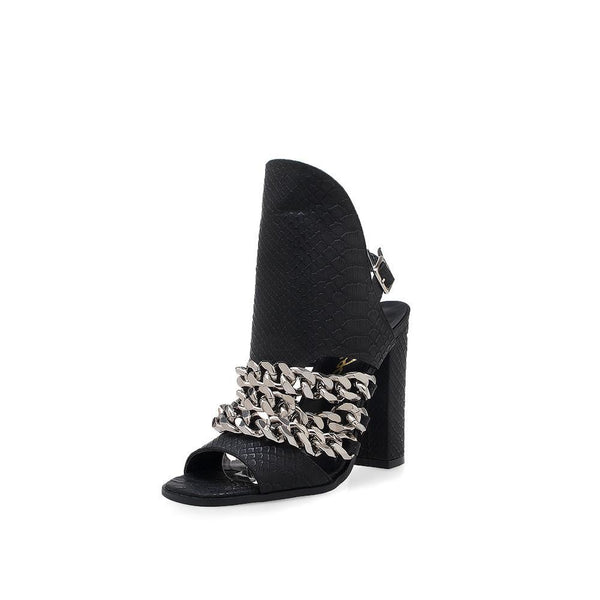 Privileged By J.c. Dossier Knockout Black Chain Heel