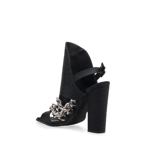 Privileged By J.c. Dossier Knockout Black Chain Heel