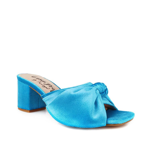 Privileged By J.c. Dossier Kolkata Blue Velvet Heels