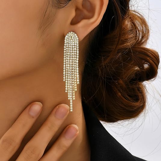 Privileged By J.c. Dossier Kora Rhinestone Statement Earrings