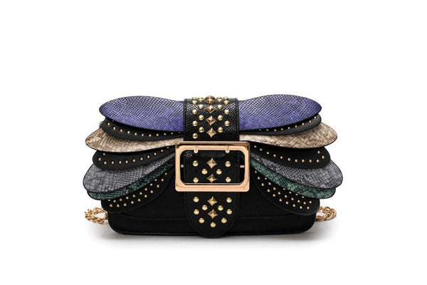 Privileged By J.c. Dossier Ladybug Leather Handbag – Metallic Statement Purse