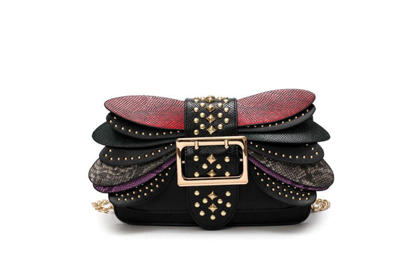 privileged by j.c. dossier Ladybug Leather Handbag – Metallic Statement Purse