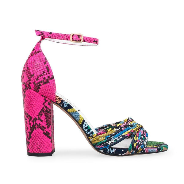 privileged by j.c. dossier Lamber Pink Multi-Strap Block Heel
