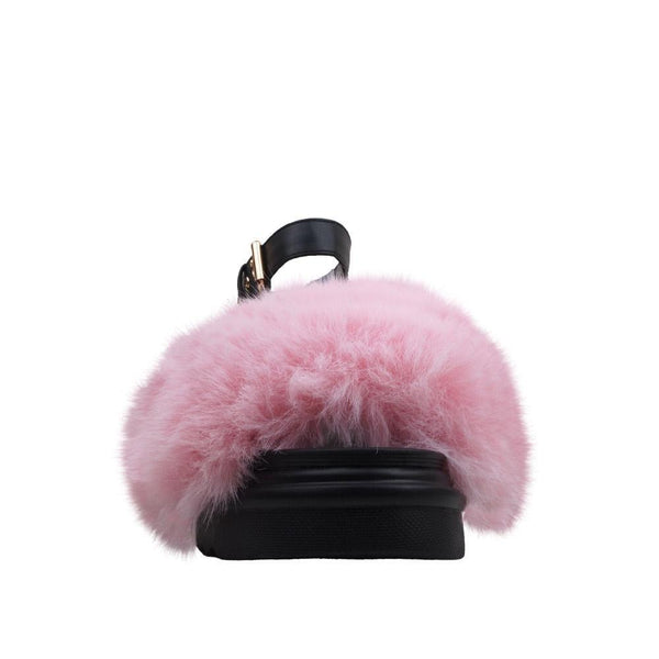 Privileged By J.c. Dossier Langton Black Faux Fur Flats