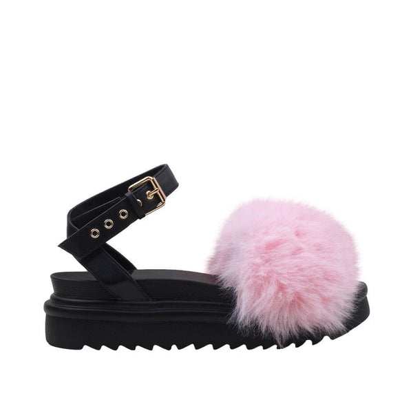 privileged by j.c. dossier Langton Black Faux Fur Flats