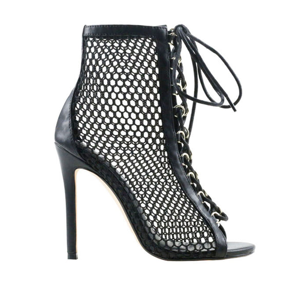 privileged by j.c. dossier Larchus Black Lace-Up Heels
