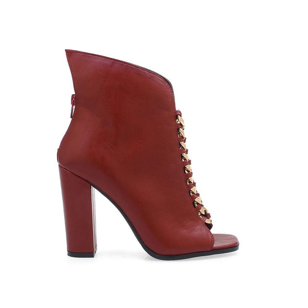 privileged by j.c. dossier Latch Red Bootie - Bold Statement Heel