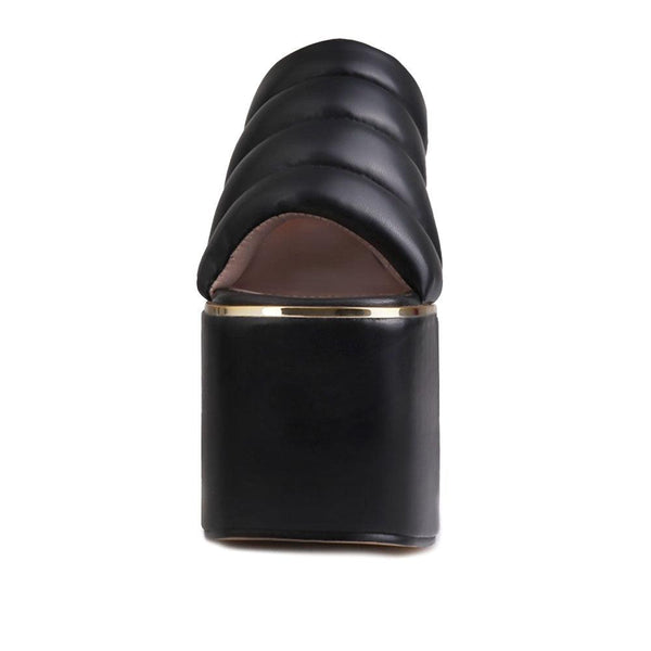 Privileged By J.c. Dossier Leisha Black Platform Heels