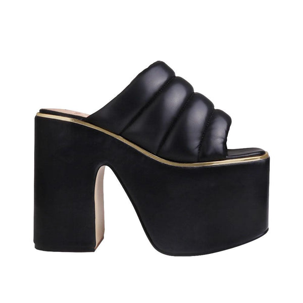 privileged by j.c. dossier Leisha Black Platform Heels