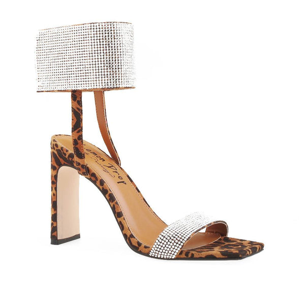 Privileged By J.c. Dossier Leopard Rhinestone Heel – Statement Jebelle