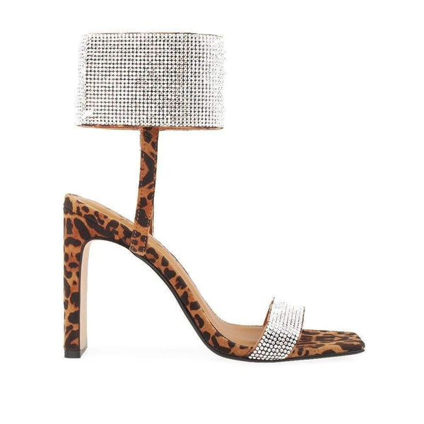 privileged by j.c. dossier Leopard Rhinestone Heel – Statement Jebelle