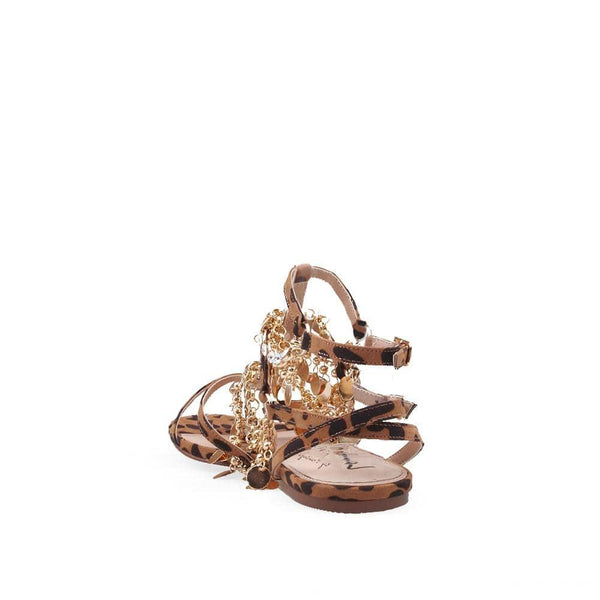 Privileged By J.c. Dossier Lesly Leopard Strappy Flat Sandals