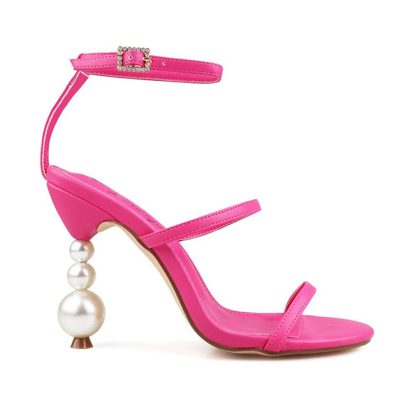 privileged by j.c. dossier Linnett Fuchsia Satin Heel - Bold & Glam
