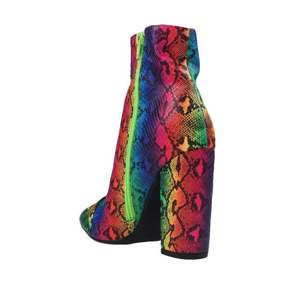 Privileged By J.c. Dossier Lisbeth Rainbow Croc Bootie