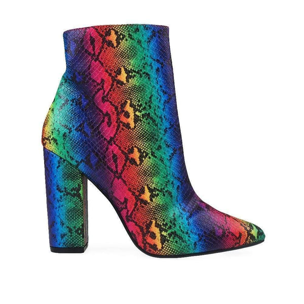 privileged by j.c. dossier Lisbeth Rainbow Croc Bootie