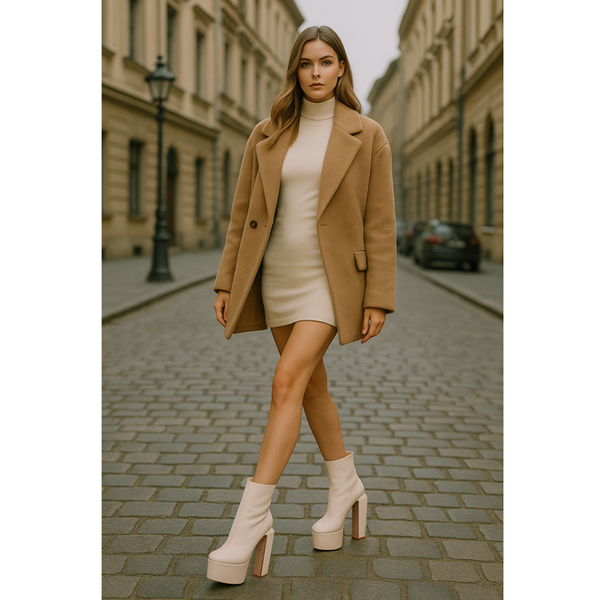 Privileged By J.c. Dossier Litten Nude Platform Bootie