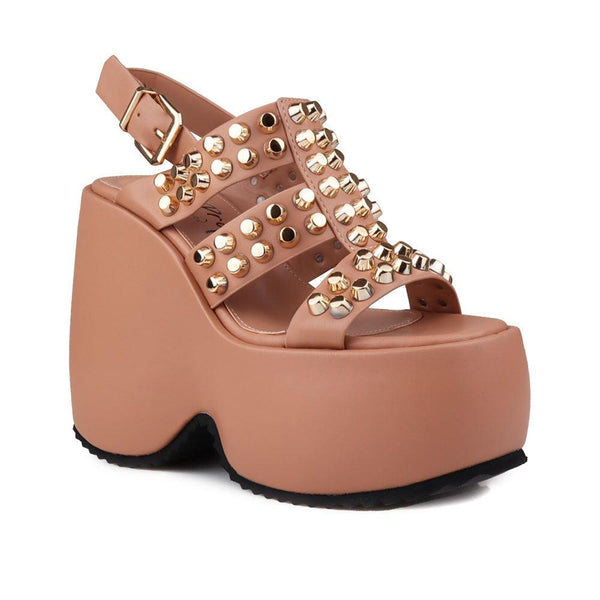 Privileged By J.c. Dossier London Peach Platform Heels