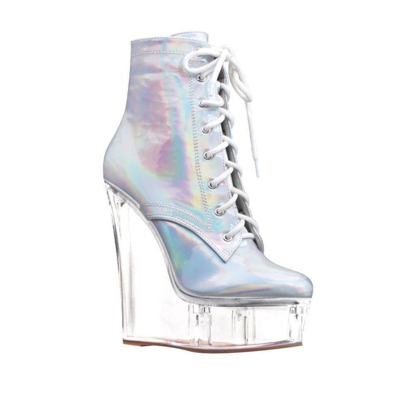 Privileged By J.c. Dossier Loyola Holographic Platform Bootie