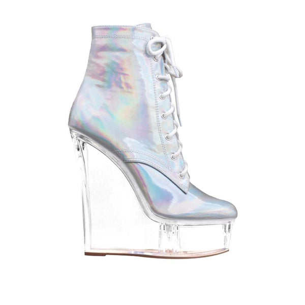privileged by j.c. dossier Loyola Holographic Platform Bootie