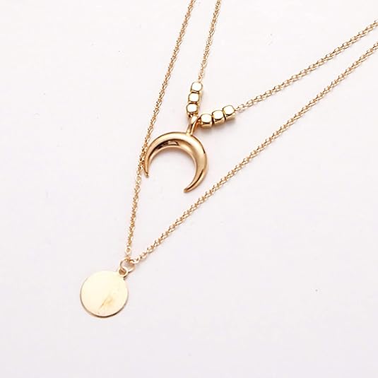 Privileged By J.c. Dossier Luna Layered Gold Necklace