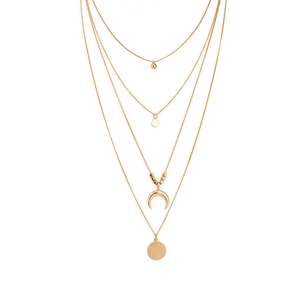 Privileged By J.c. Dossier Luna Layered Gold Necklace