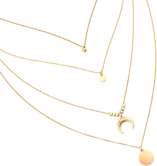 Privileged By J.c. Dossier Luna Layered Gold Necklace