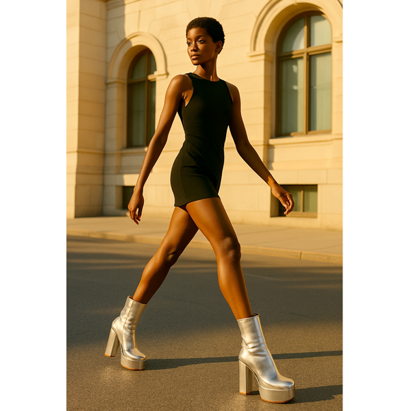 Privileged By J.c. Dossier Lunsford Metallic Platform Bootie